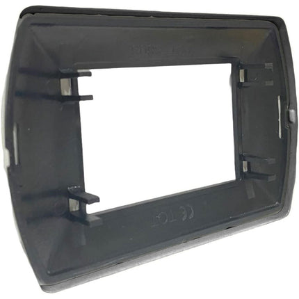 Placchetta in metallo a 3 4 7 posti nera cassetta 503 compatibile con living international supporto cover - enzoled