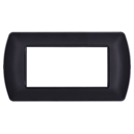 Placchetta in metallo a 3 4 7 posti nera cassetta 503 compatibile con living international supporto cover - enzoled