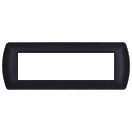 Placchetta in metallo a 3 4 7 posti nera cassetta 503 compatibile con living international supporto cover - enzoled