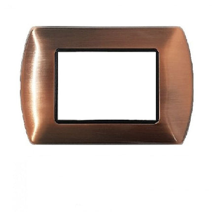 Placchetta in metallo a 3 4 7 posti rame cassetta 503 compatibile con living international supporto cover - enzoled