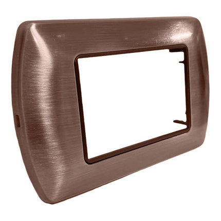 Placchetta in metallo a 3 4 7 posti rame cassetta 503 compatibile con living international supporto cover - enzoled