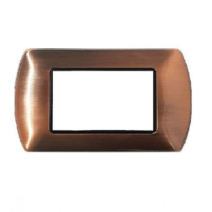Placchetta in metallo a 3 4 7 posti rame cassetta 503 compatibile con living international supporto cover - enzoled