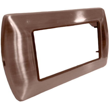 Placchetta in metallo a 3 4 7 posti rame cassetta 503 compatibile con living international supporto cover - enzoled