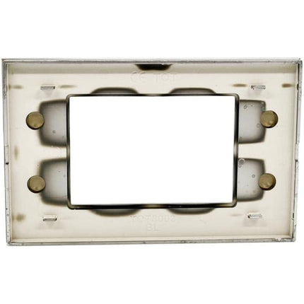 Placchetta in vetro a 3 4 7 posti champagne cassetta 503 compatibile con living light supporto cover - enzoled