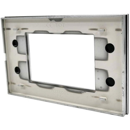 Placchetta in vetro a 3 4 7 posti nera cassetta 503 compatibile con living light supporto cove - enzoled