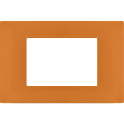 Placchetta per interruttore a 3 4 7 posti arancio cassetta 503 compatibile con vimar plana supporto cover - enzoled