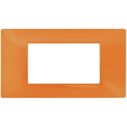 Placchetta per interruttore a 3 4 7 posti arancio cassetta 503 compatibile con vimar plana supporto cover - enzoled