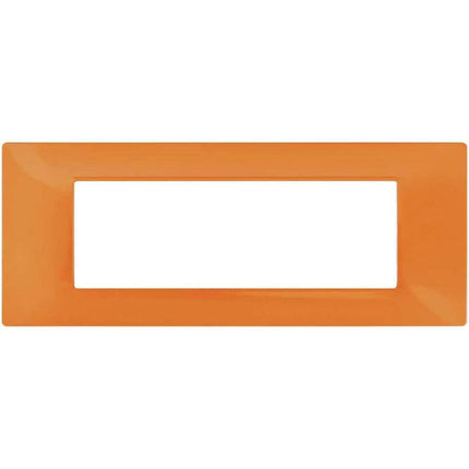 Placchetta per interruttore a 3 4 7 posti arancio cassetta 503 compatibile con vimar plana supporto cover - enzoled