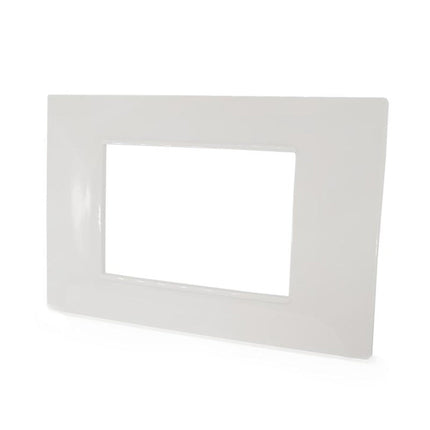 Placchetta per interruttore a 3 4 7 posti bianca cassetta 503 compatibile con vimar plana supporto cover - enzoled