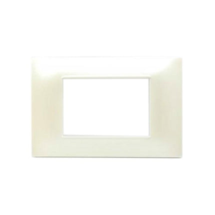 Placchetta per interruttore a 3 4 7 posti bianco perla cassetta 503 compatibile con vimar plana supporto cover - enzoled