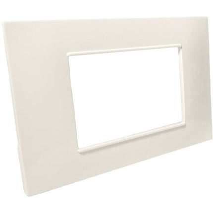 Placchetta per interruttore a 3 4 7 posti bianco perla cassetta 503 compatibile con vimar plana supporto cover - enzoled