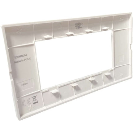 Placchetta per interruttore a 3 4 7 posti bianco perla cassetta 503 compatibile con vimar plana supporto cover - enzoled