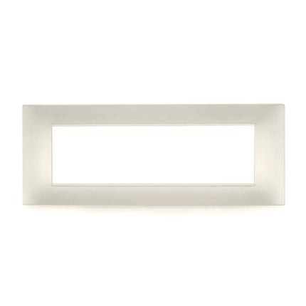 Placchetta per interruttore a 3 4 7 posti bianco perla cassetta 503 compatibile con vimar plana supporto cover - enzoled
