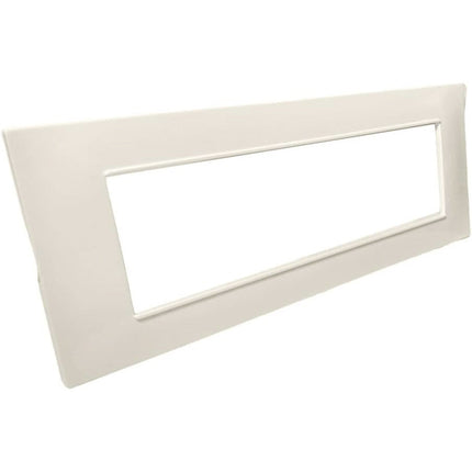 Placchetta per interruttore a 3 4 7 posti bianco perla cassetta 503 compatibile con vimar plana supporto cover - enzoled