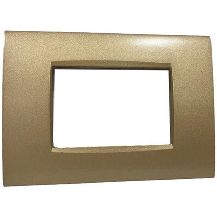 Placchetta per interruttore a 3 4 7 posti champagne cassetta 503 compatibile con living air supporto cover - enzoled
