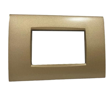 Placchetta per interruttore a 3 4 7 posti champagne cassetta 503 compatibile con living air supporto cover - enzoled