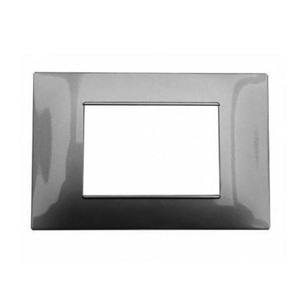 Placchetta per interruttore a 3 4 7 posti grigio platino cassetta 503 compatibile con vimar plana supporto cover - enzoled