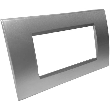 Placchetta per interruttore a 3 4 7 posti grigio platino cassetta 503 compatibile con vimar plana supporto cover - enzoled