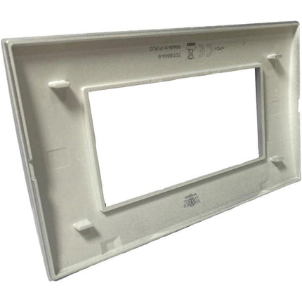 Placchetta per interruttore a 3 4 7 posti grigio platino cassetta 503 compatibile con vimar plana supporto cover - enzoled