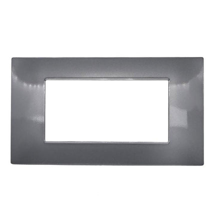 Placchetta per interruttore a 3 4 7 posti grigio platino cassetta 503 compatibile con vimar plana supporto cover - enzoled
