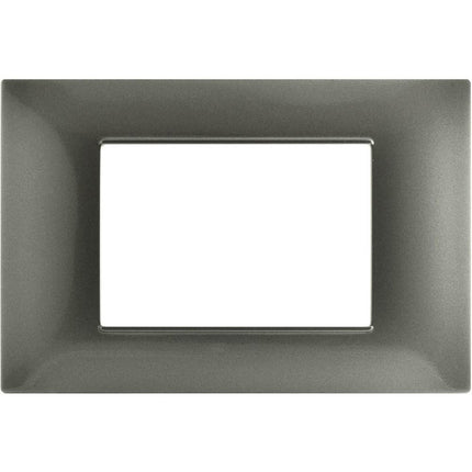 Placchetta per interruttore a 3 4 7 posti grigio scuro cassetta 503 compatibile con vimar plana supporto cover - enzoled
