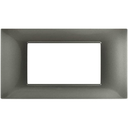 Placchetta per interruttore a 3 4 7 posti grigio scuro cassetta 503 compatibile con vimar plana supporto cover - enzoled