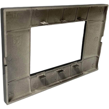 Placchetta per interruttore a 3 4 7 posti grigio scuro cassetta 503 compatibile con vimar plana supporto cover - enzoled