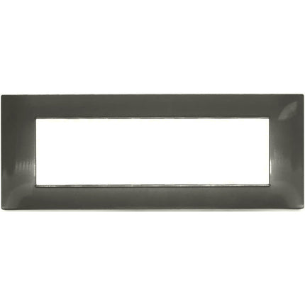 Placchetta per interruttore a 3 4 7 posti grigio scuro cassetta 503 compatibile con vimar plana supporto cover - enzoled