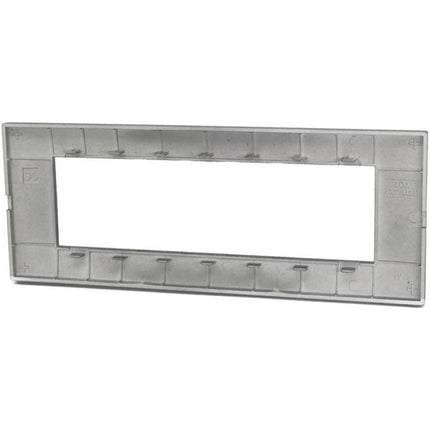 Placchetta per interruttore a 3 4 7 posti grigio scuro cassetta 503 compatibile con vimar plana supporto cover - enzoled