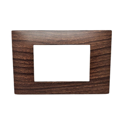 Placchetta per interruttore a 3 4 7 posti legno scuro cassetta 503 compatibile con vimar plana supporto cover - enzoled
