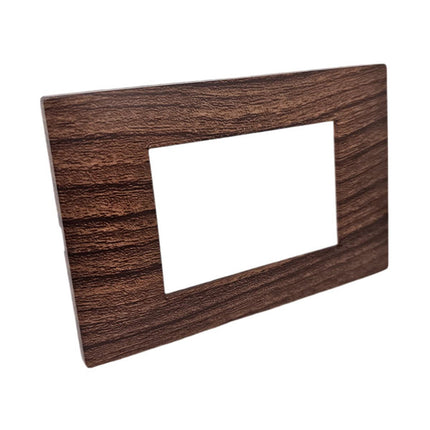 Placchetta per interruttore a 3 4 7 posti legno scuro cassetta 503 compatibile con vimar plana supporto cover - enzoled