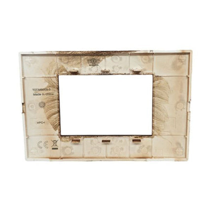 Placchetta per interruttore a 3 4 7 posti legno scuro cassetta 503 compatibile con vimar plana supporto cover - enzoled