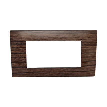 Placchetta per interruttore a 3 4 7 posti legno scuro cassetta 503 compatibile con vimar plana supporto cover - enzoled