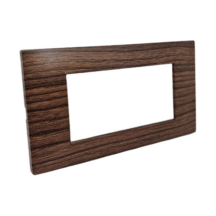 Placchetta per interruttore a 3 4 7 posti legno scuro cassetta 503 compatibile con vimar plana supporto cover - enzoled