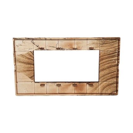 Placchetta per interruttore a 3 4 7 posti legno scuro cassetta 503 compatibile con vimar plana supporto cover - enzoled