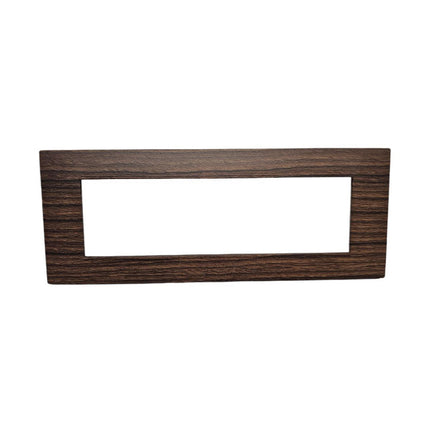Placchetta per interruttore a 3 4 7 posti legno scuro cassetta 503 compatibile con vimar plana supporto cover - enzoled