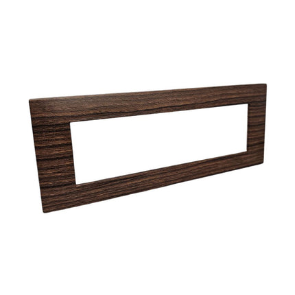 Placchetta per interruttore a 3 4 7 posti legno scuro cassetta 503 compatibile con vimar plana supporto cover - enzoled