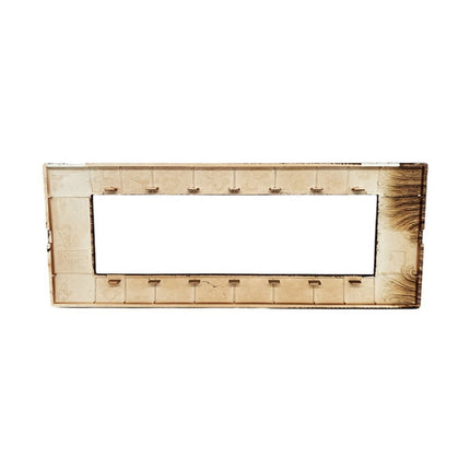 Placchetta per interruttore a 3 4 7 posti legno scuro cassetta 503 compatibile con vimar plana supporto cover - enzoled