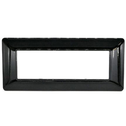 Placchetta per interruttore a 3 4 7 posti nero cassetta 503 compatibile con btcino matix supporto cover - enzoled