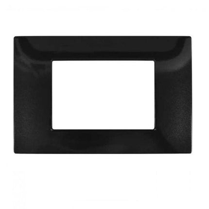 Placchetta per interruttore a 3 4 7 posti nero cassetta 503 compatibile con vimar plana supporto cover - enzoled