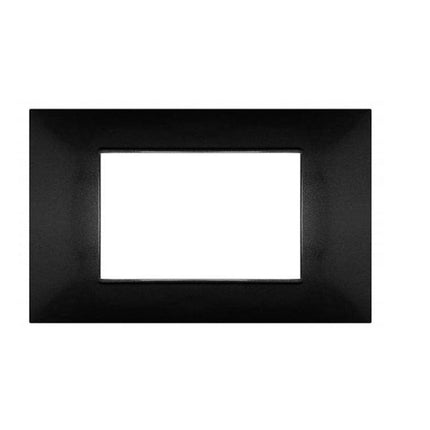 Placchetta per interruttore a 3 4 7 posti nero cassetta 503 compatibile con vimar plana supporto cover - enzoled
