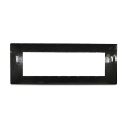 Placchetta per interruttore a 3 4 7 posti nero cassetta 503 compatibile con vimar plana supporto cover - enzoled