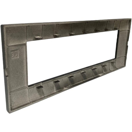 Placchetta per interruttore a 3 4 7 posti nero cassetta 503 compatibile con vimar plana supporto cover - enzoled