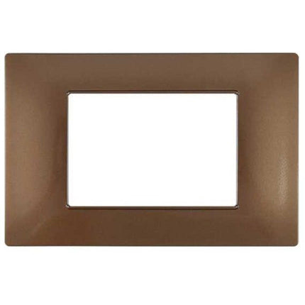 Placchetta per interruttore a 3 4 7 posti rame cassetta 503 compatibile con vimar plana supporto cover - enzoled