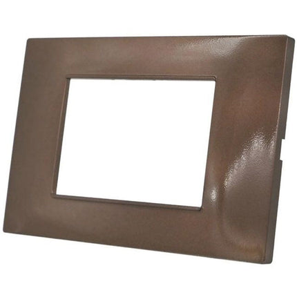 Placchetta per interruttore a 3 4 7 posti rame cassetta 503 compatibile con vimar plana supporto cover - enzoled