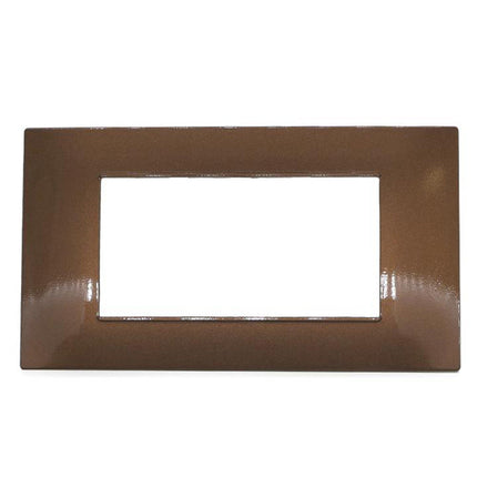 Placchetta per interruttore a 3 4 7 posti rame cassetta 503 compatibile con vimar plana supporto cover - enzoled