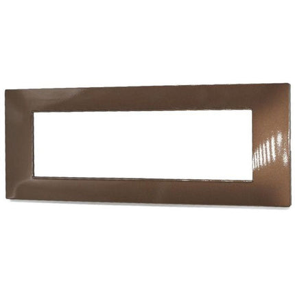 Placchetta per interruttore a 3 4 7 posti rame cassetta 503 compatibile con vimar plana supporto cover - enzoled