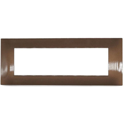 Placchetta per interruttore a 3 4 7 posti rame cassetta 503 compatibile con vimar plana supporto cover - enzoled