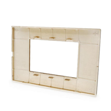 Placchetta per interruttore a 3 4 7 posti sabbia cassetta 503 compatibile con vimar plana supporto cover - enzoled