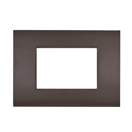 Placchetta per interruttore a 3 4 7 posti testa di moro cassetta 503 compatibile con living air supporto cover - enzoled